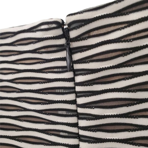 Anne Klein Short Sleeve  Textured Striped Dress - Picture 6 of 13